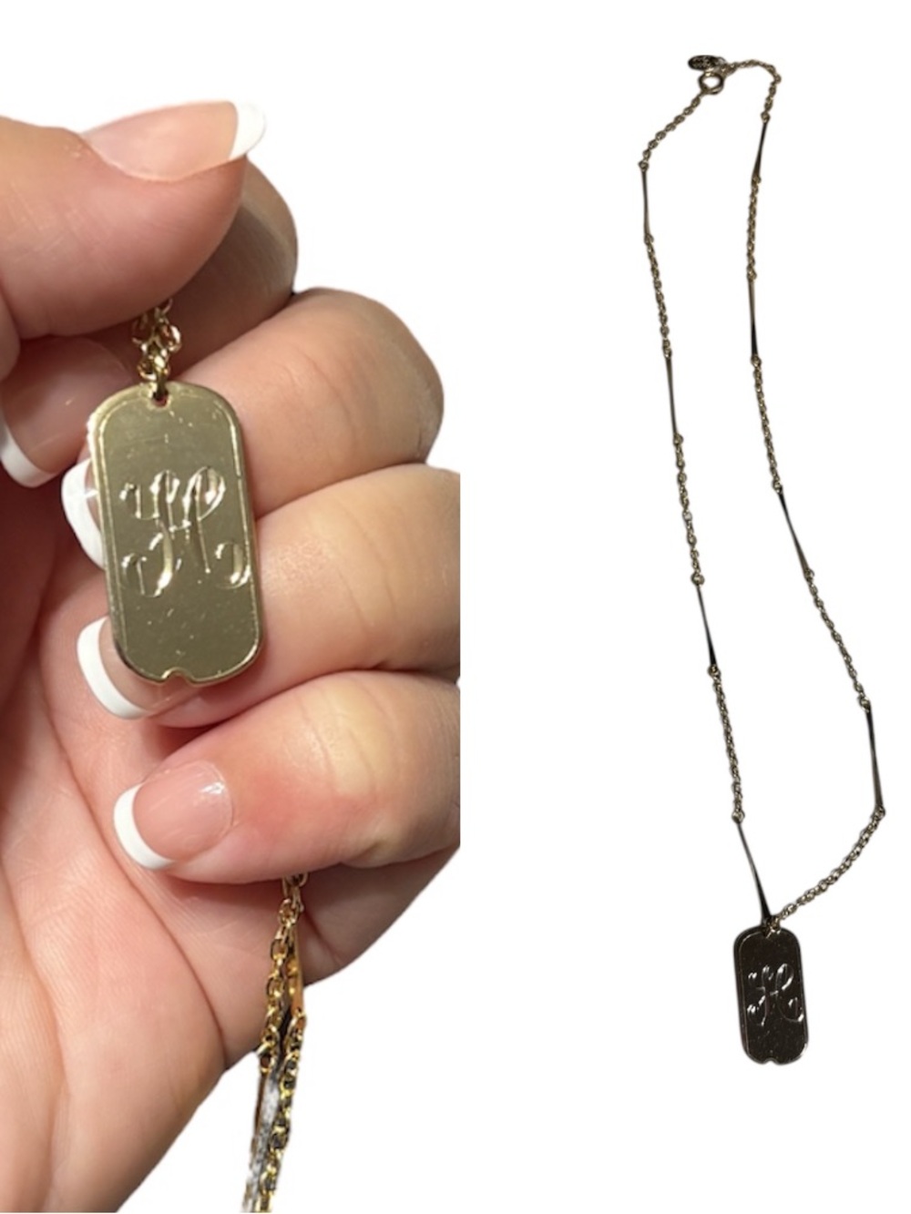 Park Lane initial H Necklace in Goldtone